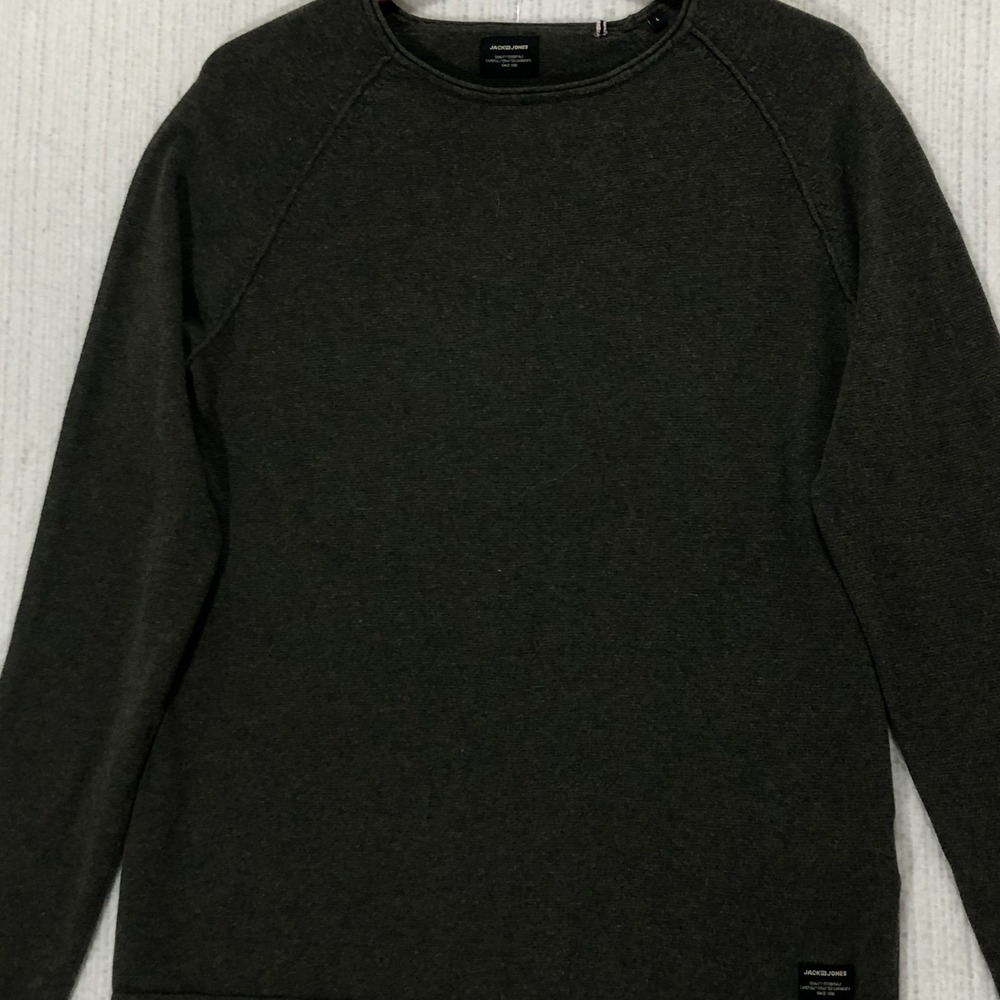 Jack & Jones Men's Long Sleeve Crew Neck Sweatshirt Pullover - Olive
